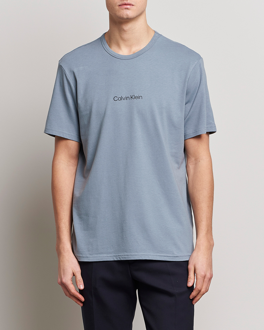 Herren | T-Shirts | Calvin Klein | Logo Crew Neck Loungewear T-Shirt Beloved Blue