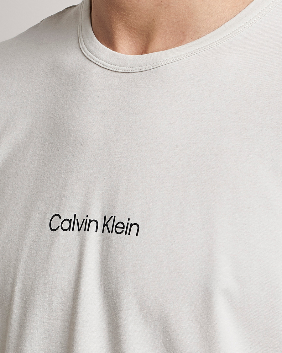 Herren | T-Shirts | Calvin Klein | Logo Crew Neck Loungewear T-Shirt Silver Birch