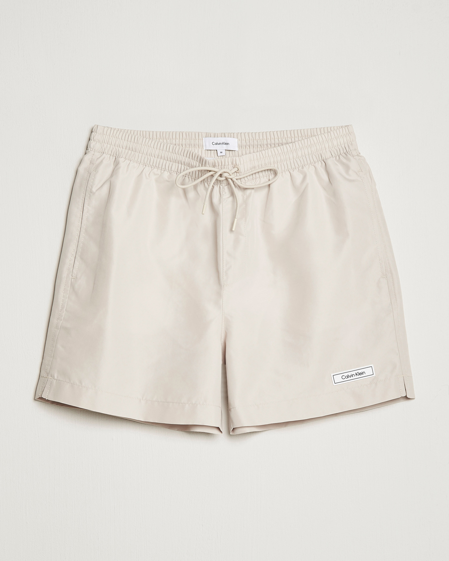 Herren | Badehosen | Calvin Klein | Logo Drawstring Swimshorts Stony Beige
