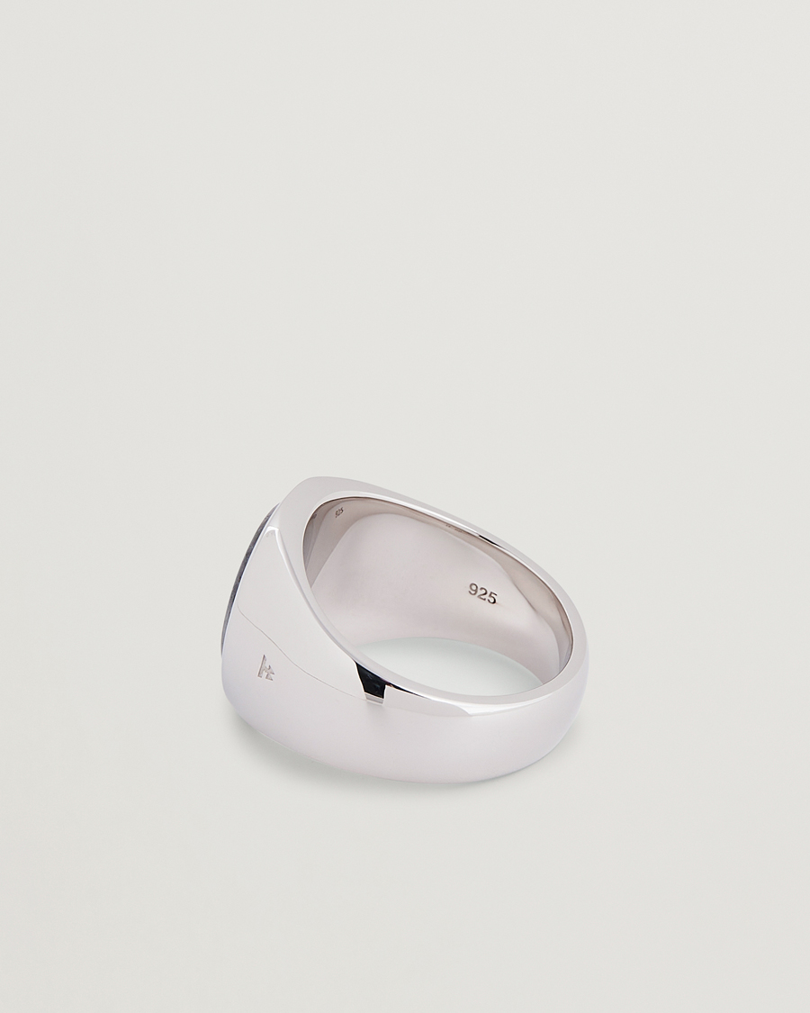 Herren | Tom Wood Oval Larvikite Ring Silver | Tom Wood | Oval Larvikite Ring Silver
