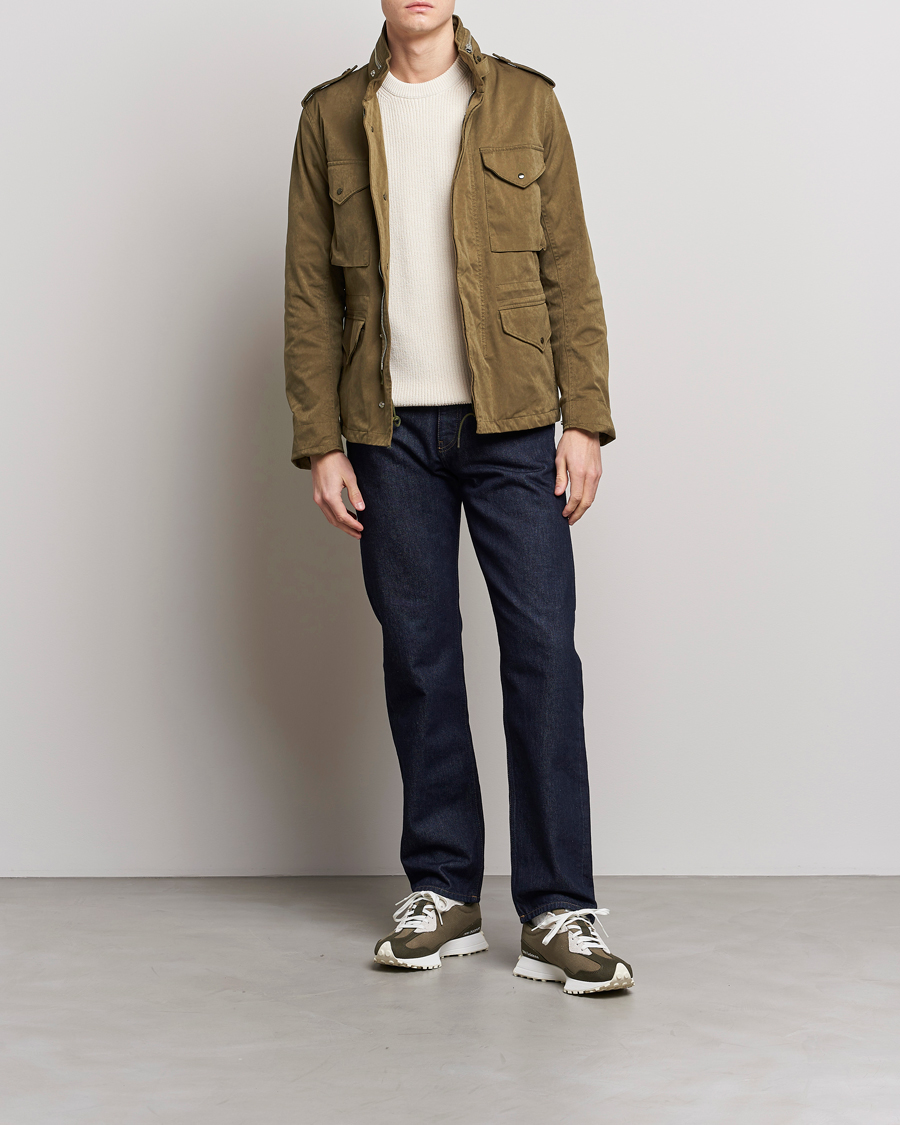 Herren | Jacken | Ten c | 9 oz OJJ Piece Dyed Short Field Jacket Olive
