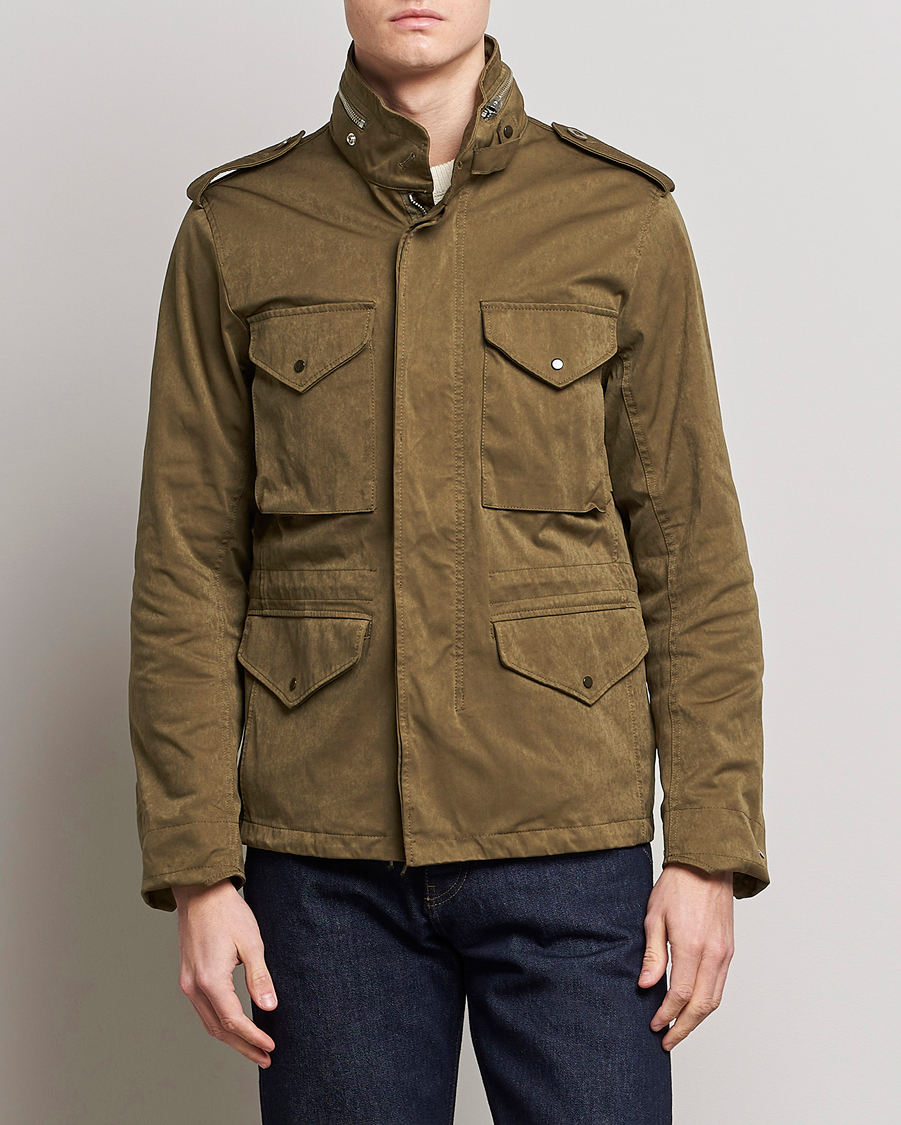 Herren | Jacken | Ten c | 9 oz OJJ Piece Dyed Short Field Jacket Olive
