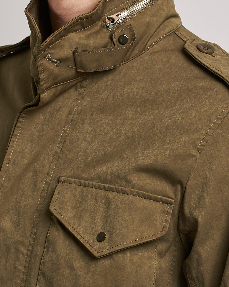 Herren | Jacken | Ten c | 9 oz OJJ Piece Dyed Short Field Jacket Olive