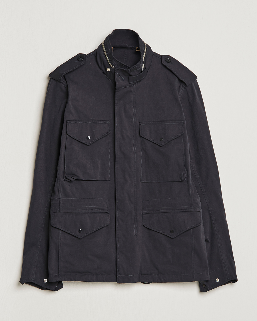 Herren | Jacken | Ten c | 9 oz OJJ Piece Dyed Short Field Jacket Navy