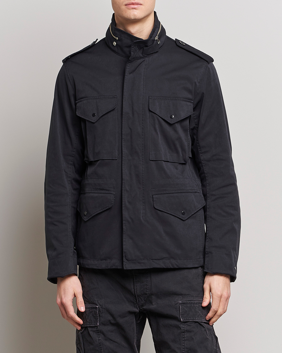 Herren | Jacken | Ten c | 9 oz OJJ Piece Dyed Short Field Jacket Navy