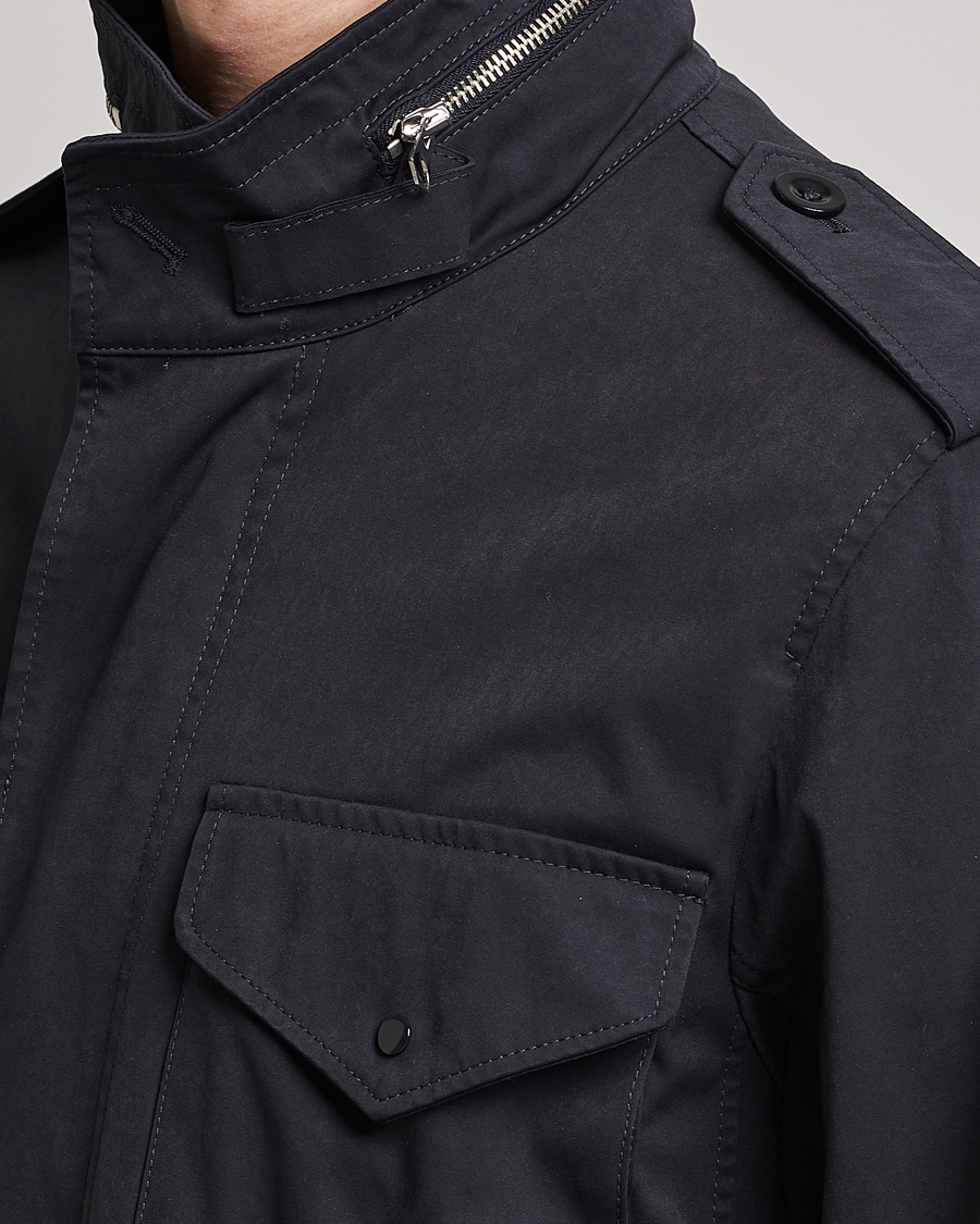 Herren | Jacken | Ten c | 9 oz OJJ Piece Dyed Short Field Jacket Navy