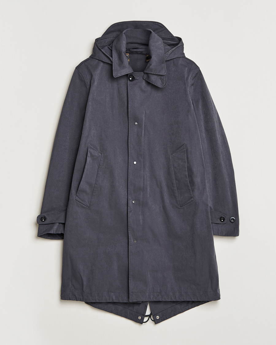 Herren | Jacken | Ten c | 9 oz OJJ Piece Dyed Rider Parka Dark Grey