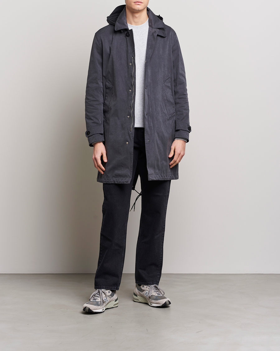 Herren | Jacken | Ten c | 9 oz OJJ Piece Dyed Rider Parka Dark Grey