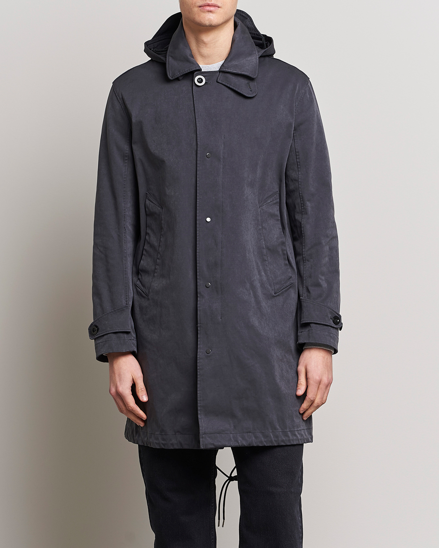 Herren | Jacken | Ten c | 9 oz OJJ Piece Dyed Rider Parka Dark Grey
