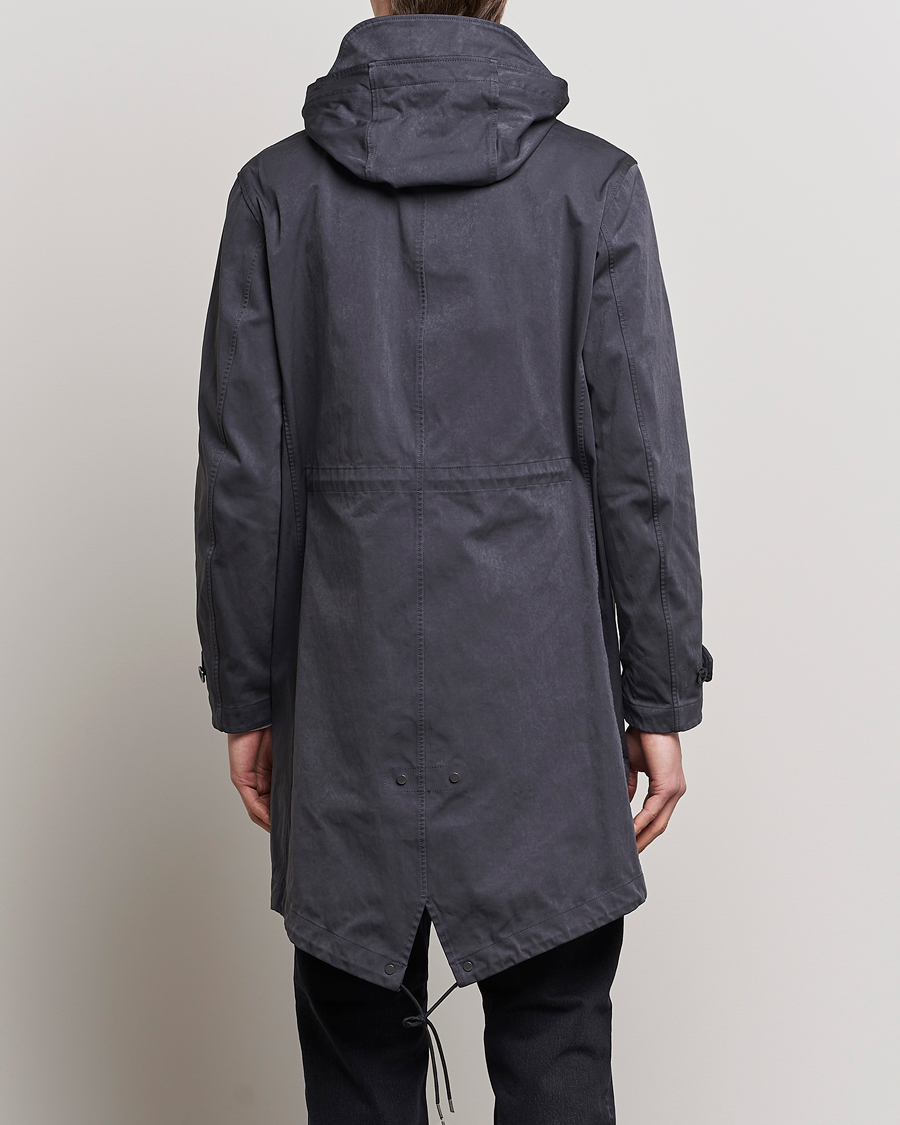 Herren | Jacken | Ten c | 9 oz OJJ Piece Dyed Rider Parka Dark Grey