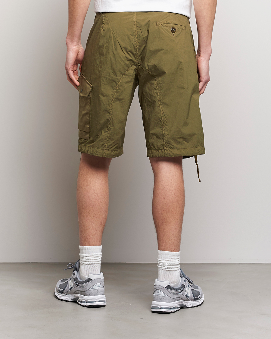 Herren | Shorts | Ten c | Garment Dyed Nylon Cargo Shorts Olive