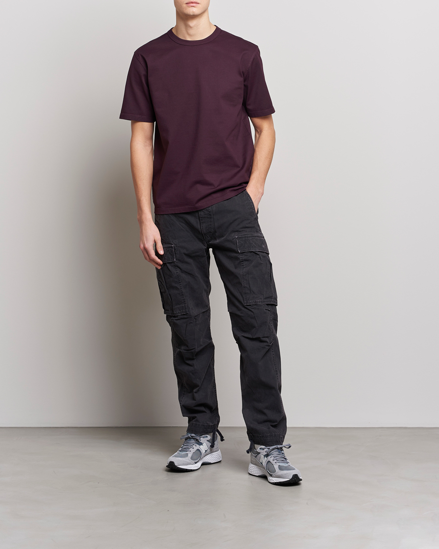 Herren | T-Shirts | Ten c | Garment Dyed Cotton Jersey T-Shirt Blackberry