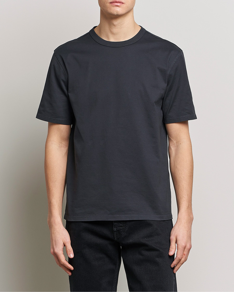 Herren | T-Shirts | Ten c | Garment Dyed Cotton Jersey T-Shirt Blue Grey