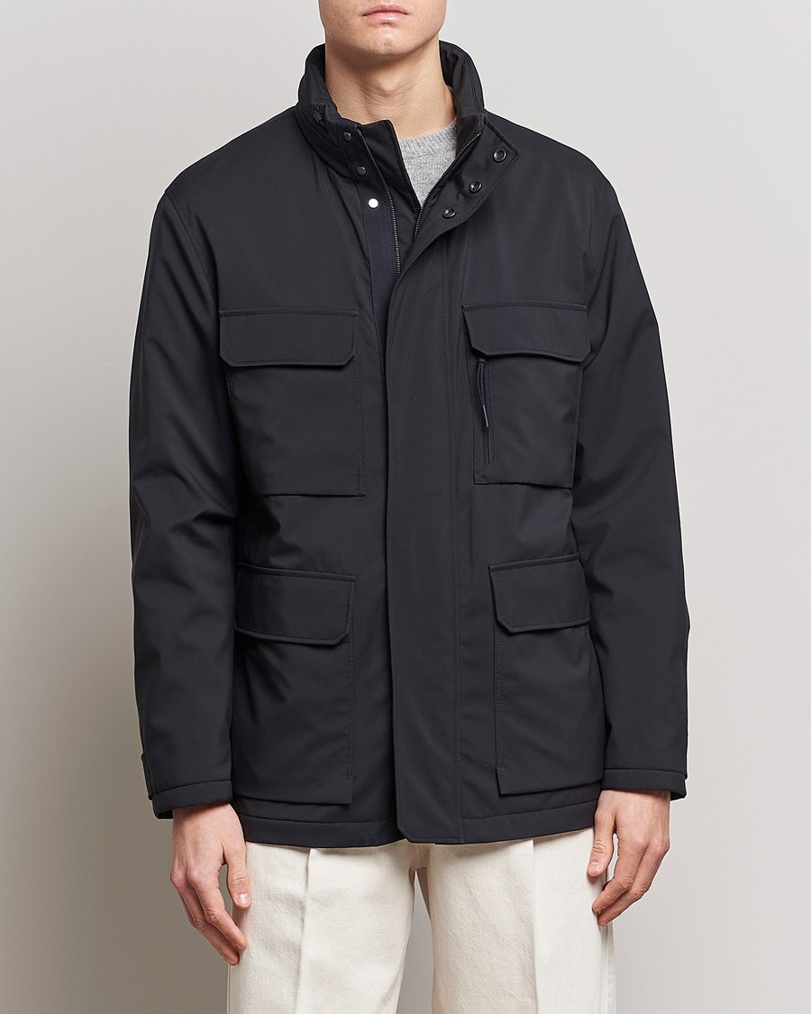 Herren | Jacken | Zegna | Water Repellent Nylon Field Jacket Navy