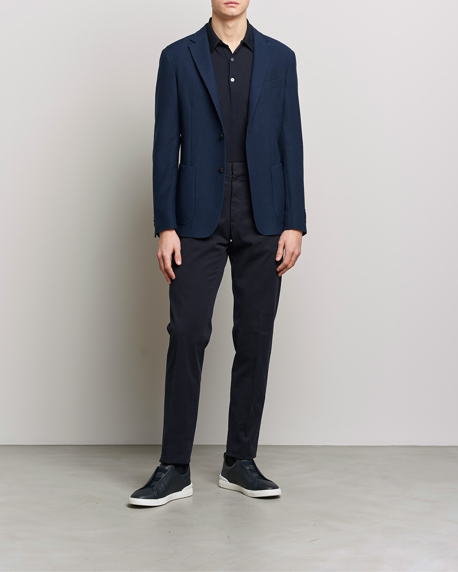 Herren | Sakkos | Zegna | Cotton/Linen Informale Blazer Navy