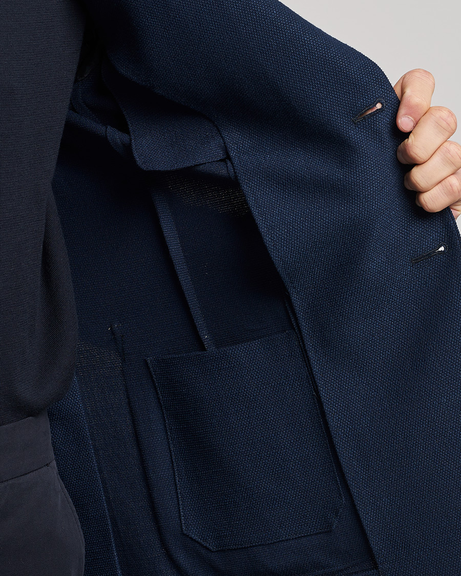 Herren | Sakkos | Zegna | Cotton/Linen Informale Blazer Navy