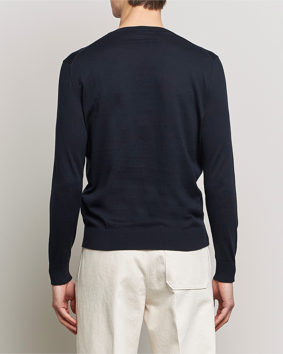 Herren | Pullover | Zegna | Premium Cotton Crew Neck Sweater Navy