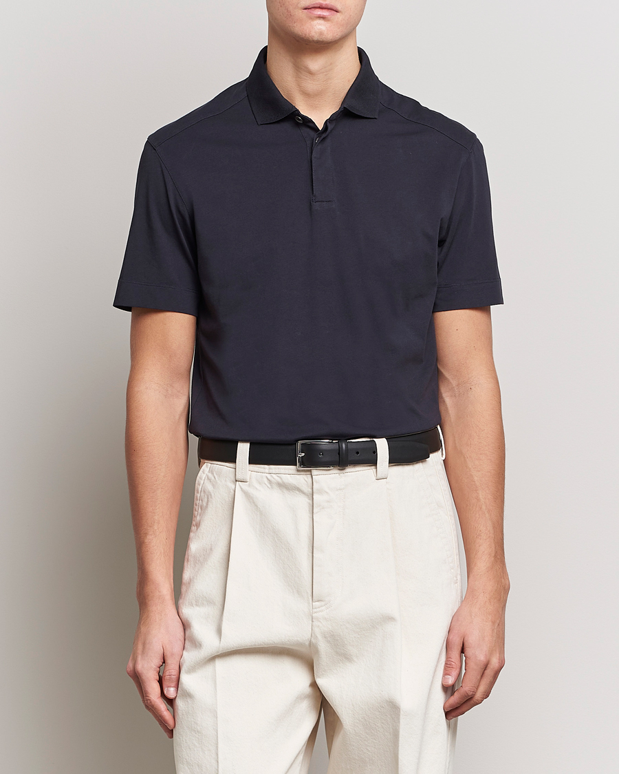 Herren | Poloshirts | Zegna | Cotton Jersey Polo Navy
