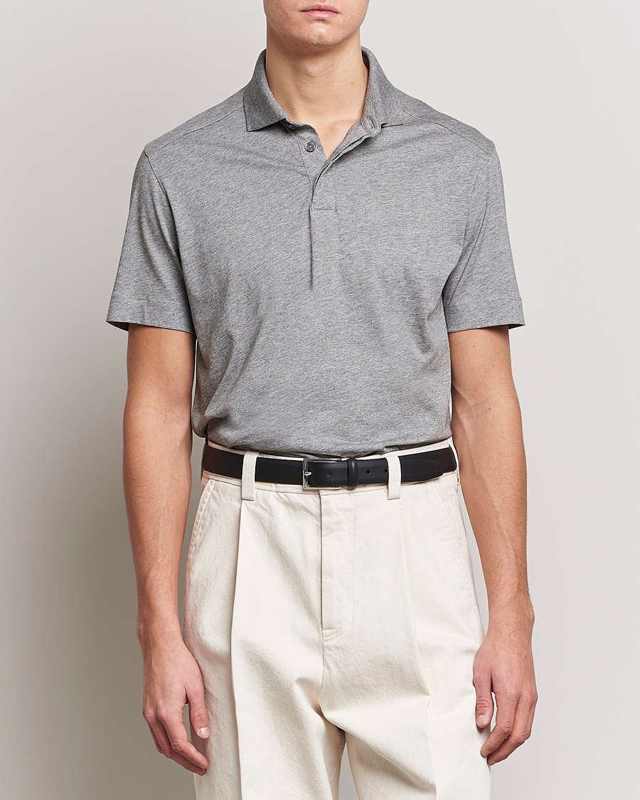 Herren | Poloshirts | Zegna | Cotton Jersey Polo Grey Melange