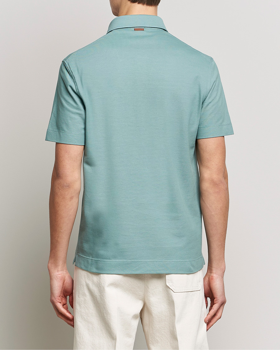 Herren | Poloshirts | Zegna | Short Sleeve Pocket Polo Teal