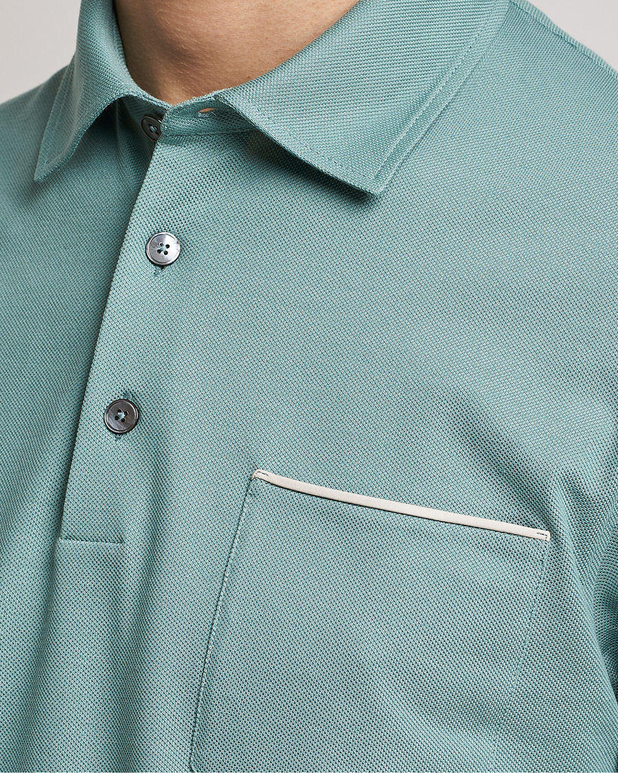 Herren | Poloshirts | Zegna | Short Sleeve Pocket Polo Teal