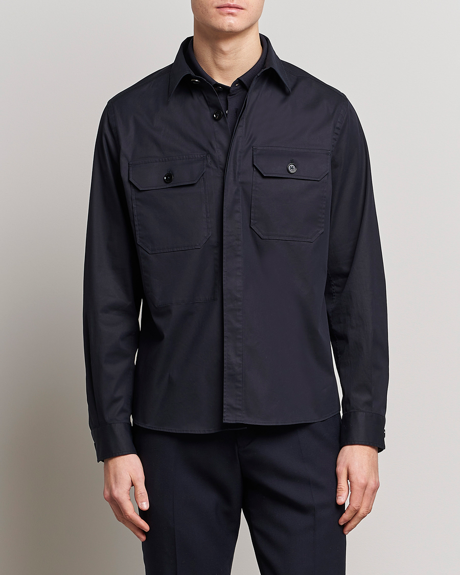 Herren | Hemden | Zegna | Premium Cotton Overshirt Navy