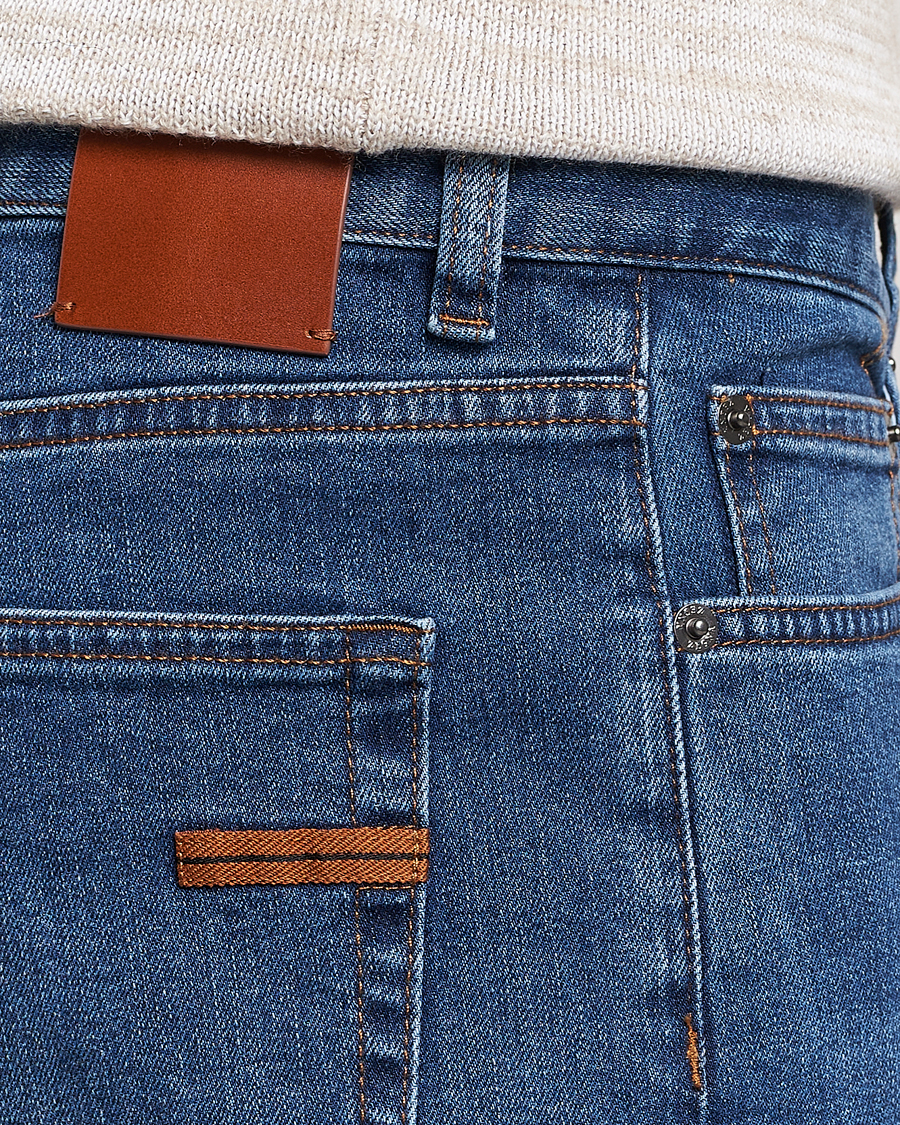 Herren | Jeans | Zegna | Slim Fit Stretch Denim Jeans Stone Wash