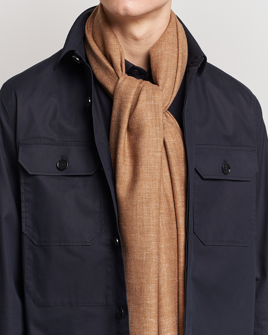 Herren | Zegna Oasi Cashmere/Linen Scarf Beige | Zegna | Oasi Cashmere/Linen Scarf Beige