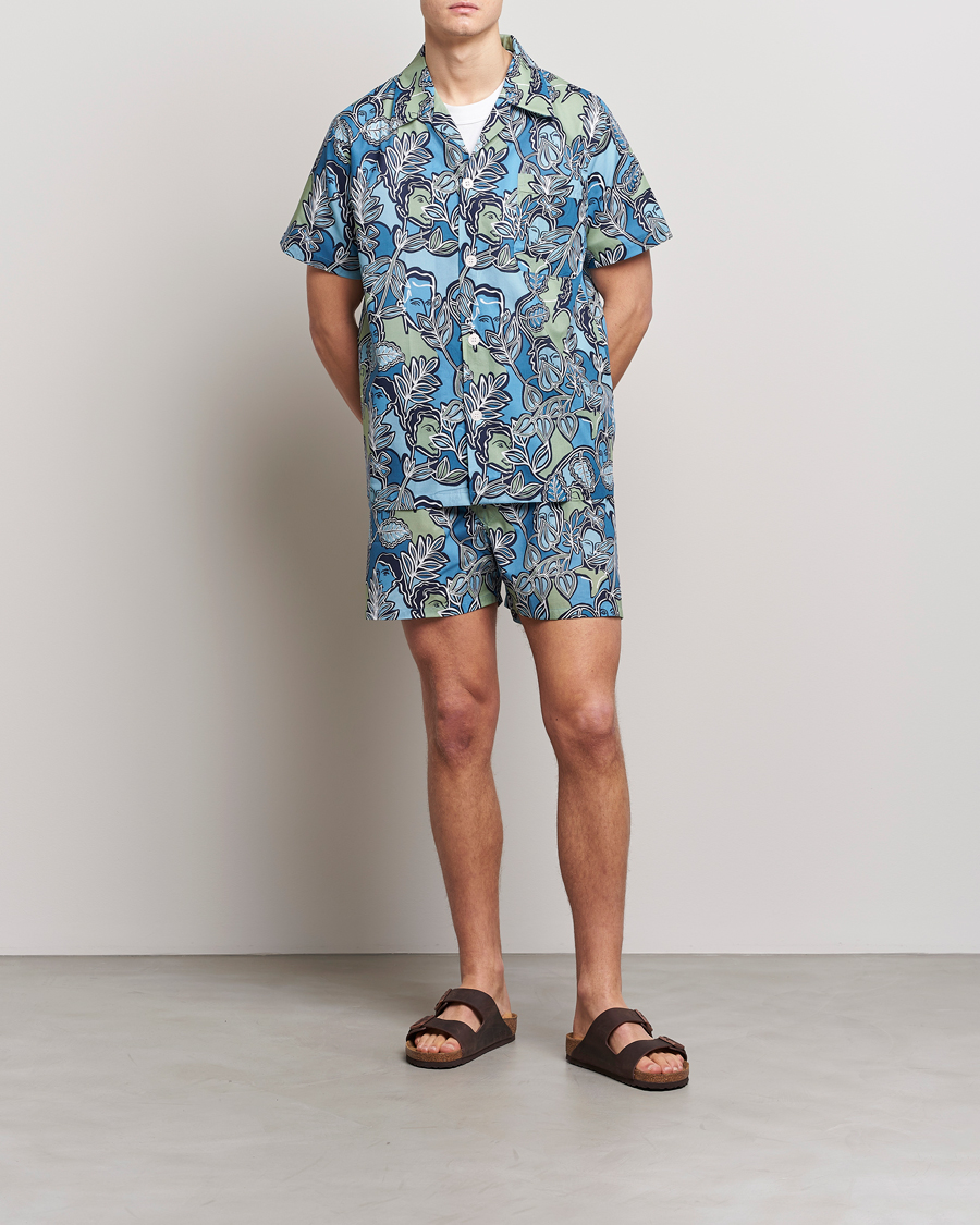 Herren | Schlafanzüge & Bademäntel | Derek Rose | Shortie Printed Cotton Pyjama Set Multi