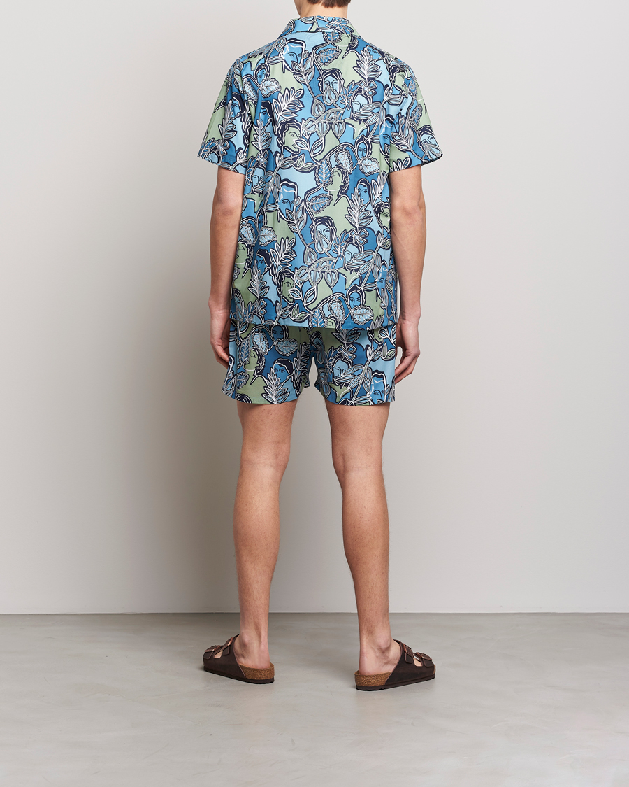 Herren | Schlafanzüge & Bademäntel | Derek Rose | Shortie Printed Cotton Pyjama Set Multi