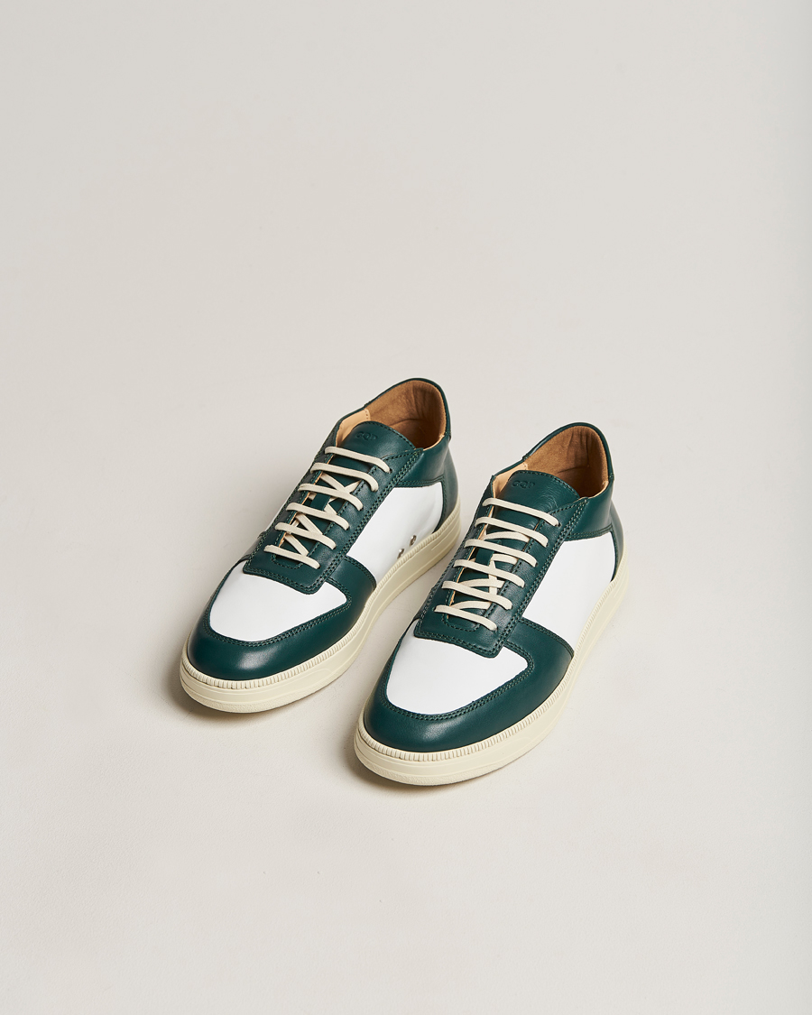 Herren | C.QP Cingo Leather Sneaker White/Bottle Green | CQP | C.QP Cingo Leather Sneaker White/Bottle Green