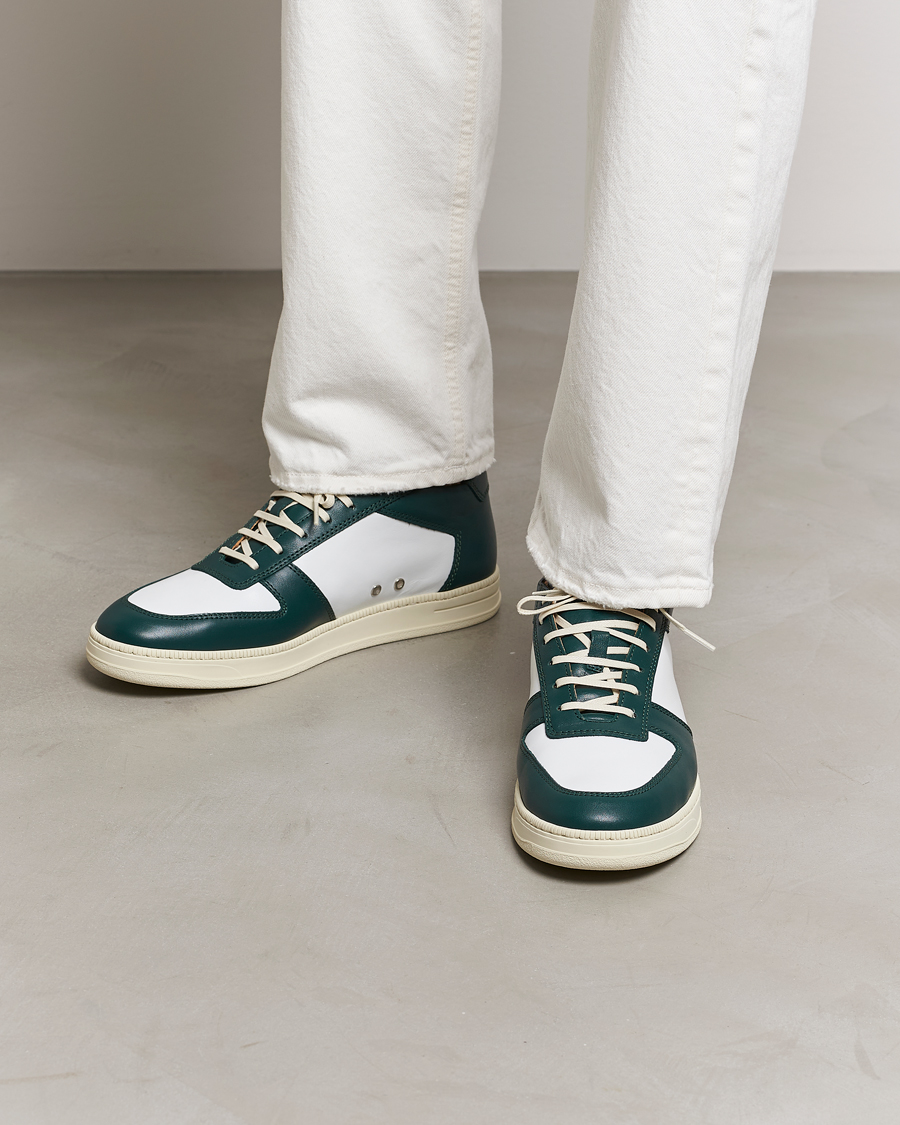 Herren | C.QP Cingo Leather Sneaker White/Bottle Green | CQP | C.QP Cingo Leather Sneaker White/Bottle Green