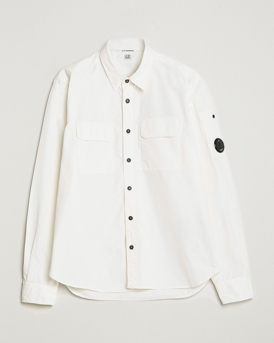 Herren | Hemden | C.P. Company | Garment Dyed Gabardine Shirt Jacket White