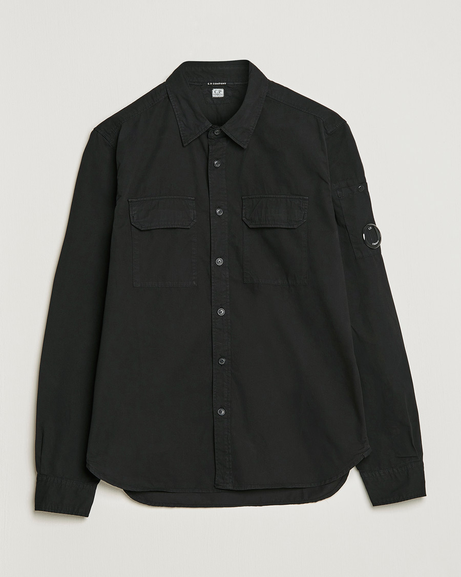 Herren | Hemden | C.P. Company | Garment Dyed Gabardine Shirt Jacket Black