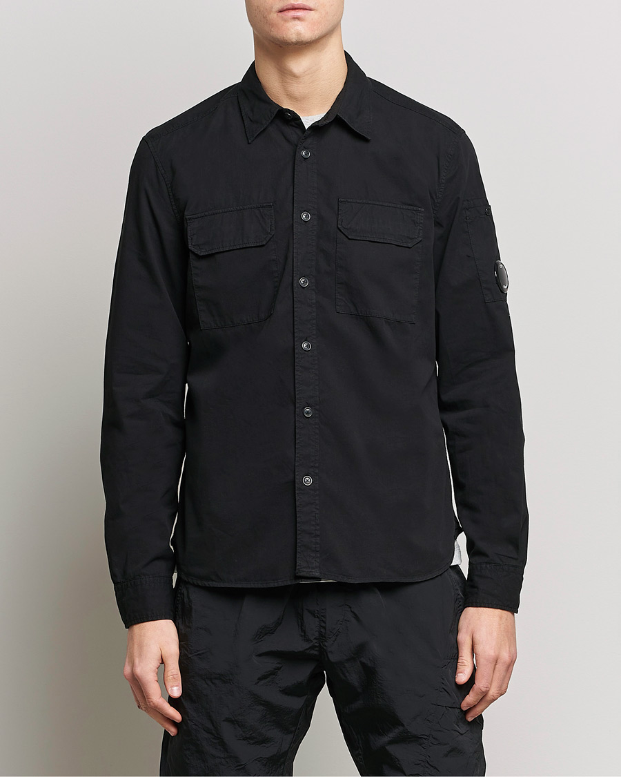 Herren | Hemden | C.P. Company | Garment Dyed Gabardine Shirt Jacket Black