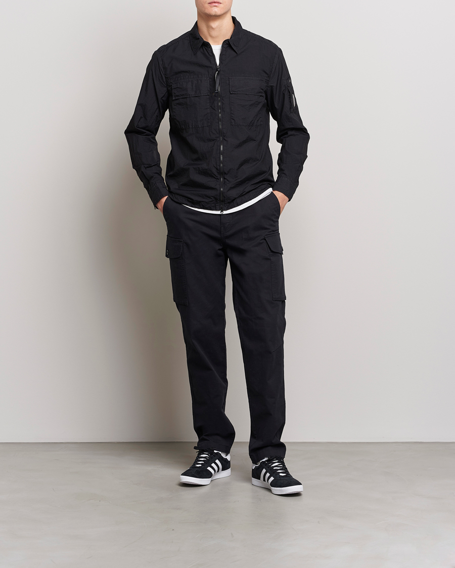 Herren | Hemden | C.P. Company | Taylon L Nylon Zip Shirt Jacket Black
