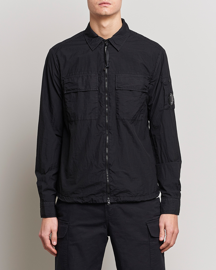 Herren | Hemden | C.P. Company | Taylon L Nylon Zip Shirt Jacket Black