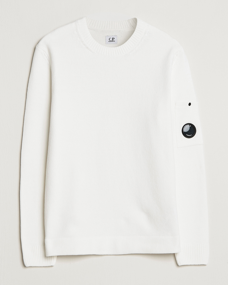 Herren | Pullover | C.P. Company | Cotton Chenille Crew Neck White