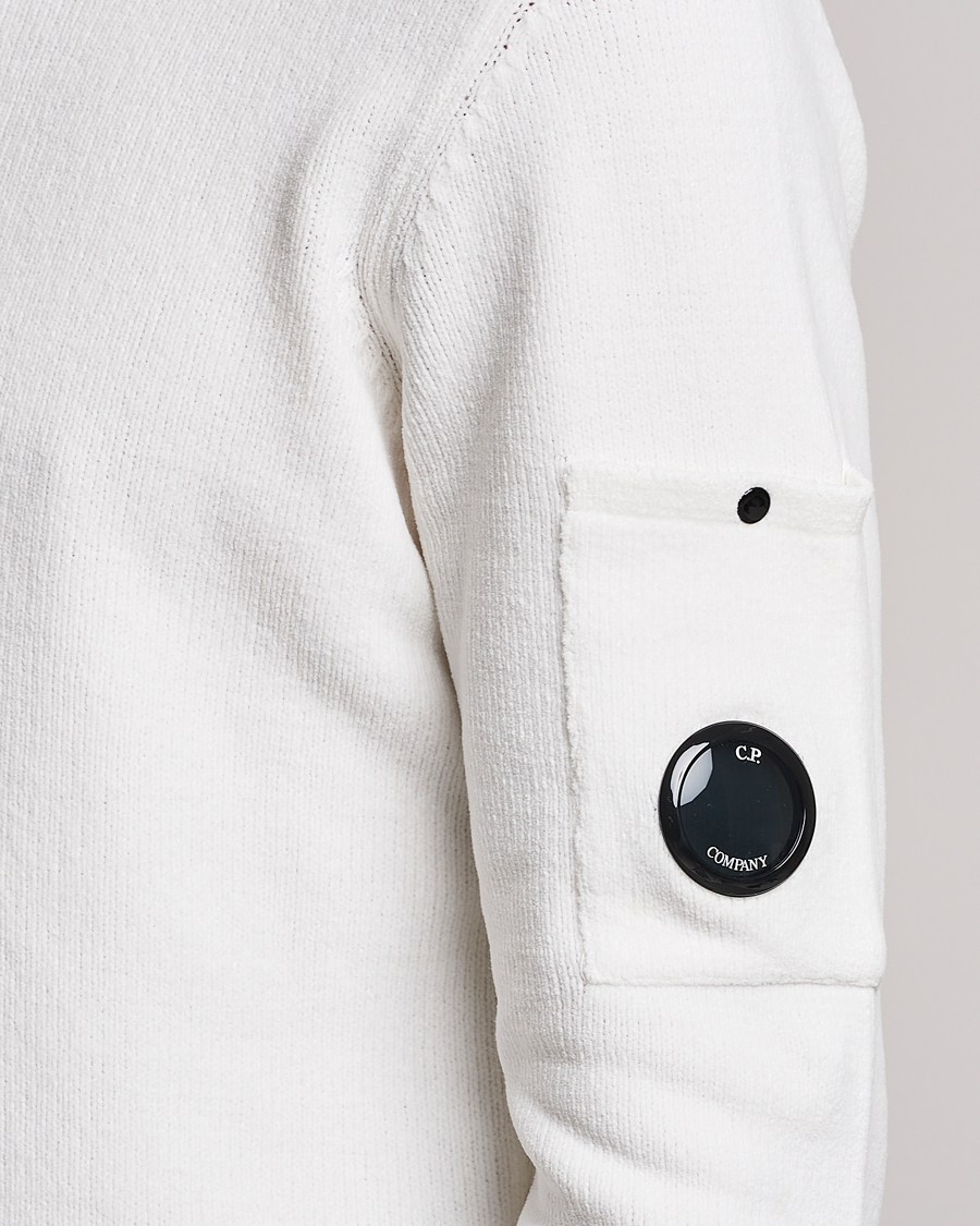 Herren | Pullover | C.P. Company | Cotton Chenille Crew Neck White