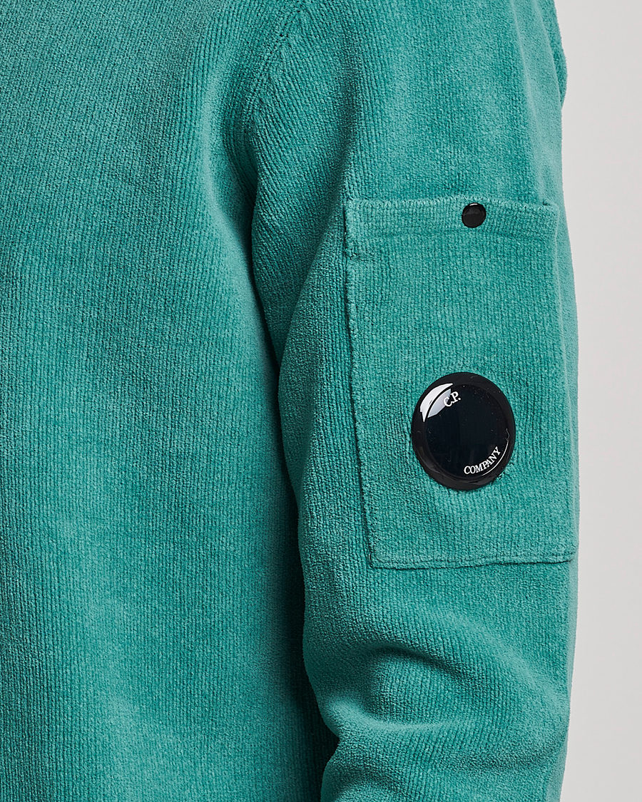 Herren | Pullover | C.P. Company | Cotton Chenille Crew Neck Ocean Green