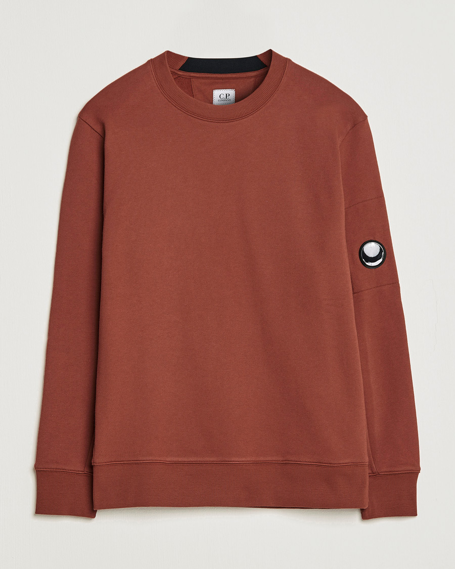 Herren | Pullover | C.P. Company | Diagonal Raised Fleece Lens Sweatshirt Rust