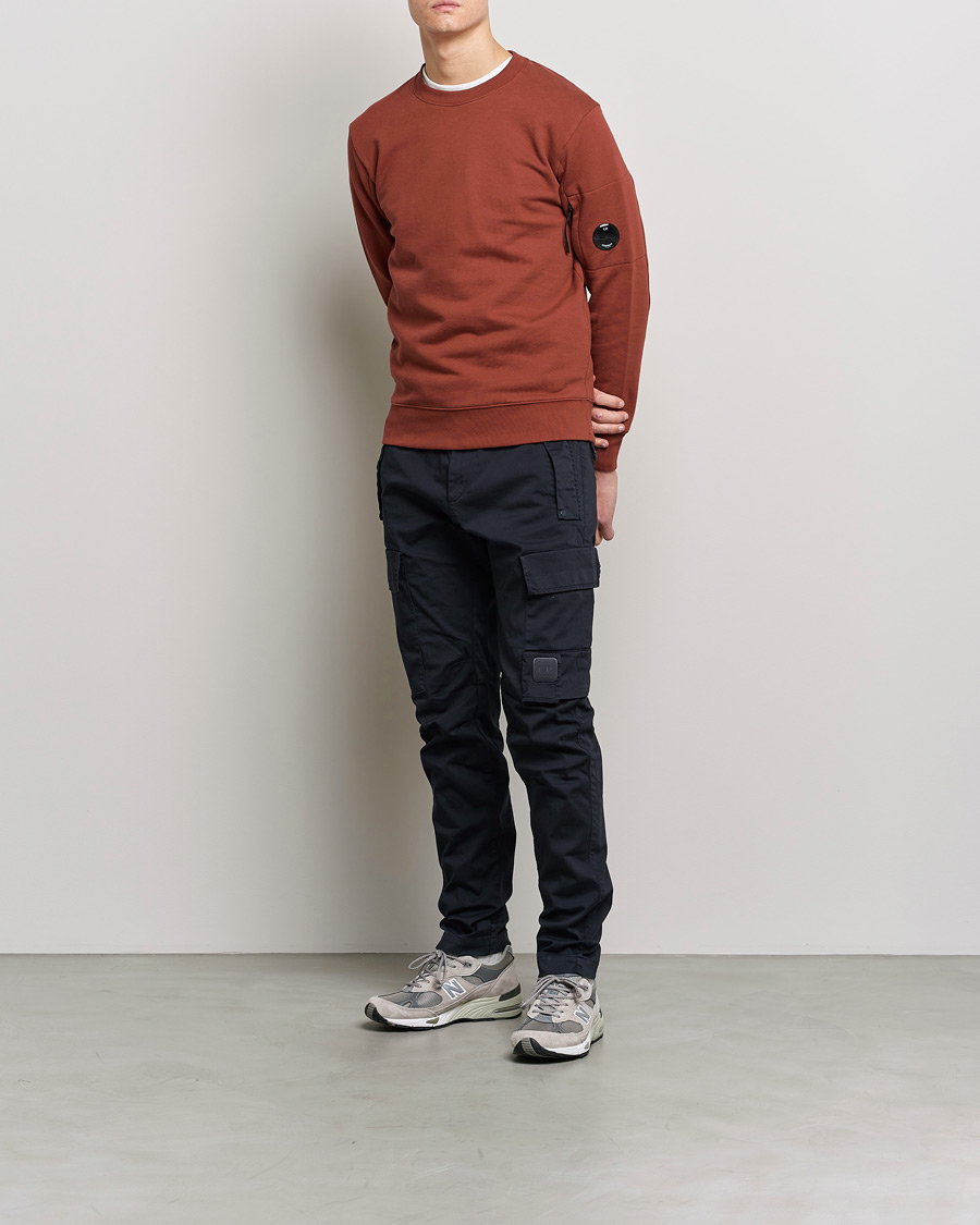 Herren | Pullover | C.P. Company | Diagonal Raised Fleece Lens Sweatshirt Rust