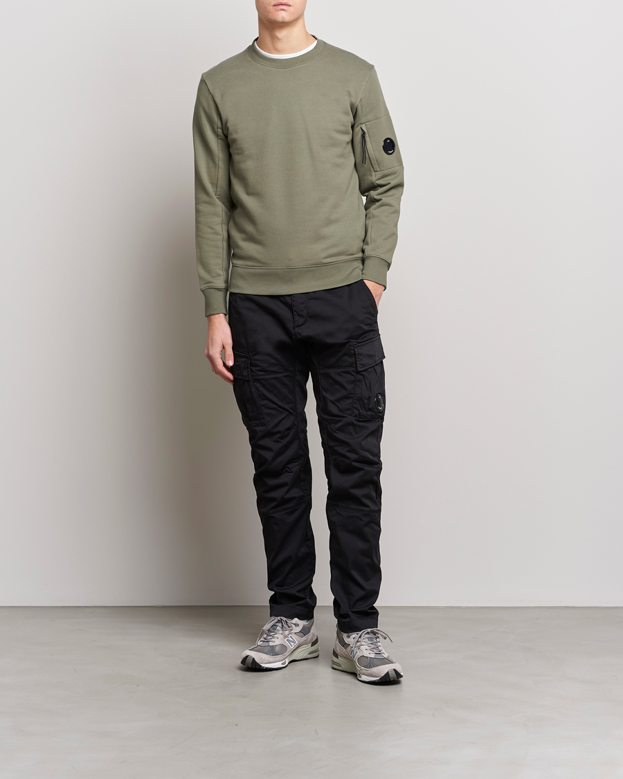 Herren | Pullover | C.P. Company | Diagonal Raised Fleece Lens Sweatshirt Olive