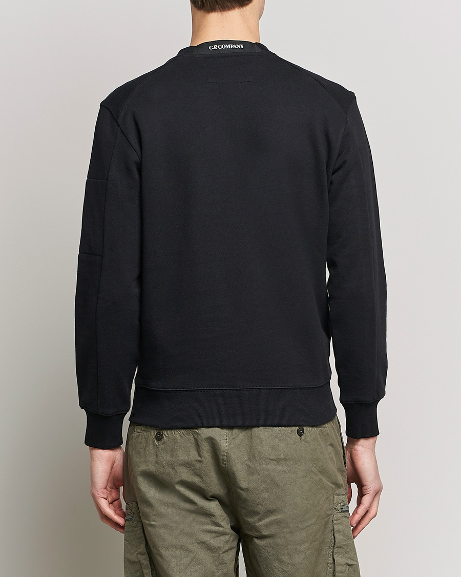 Herren | Pullover | C.P. Company | Diagonal Raised Fleece Lens Sweatshirt Black