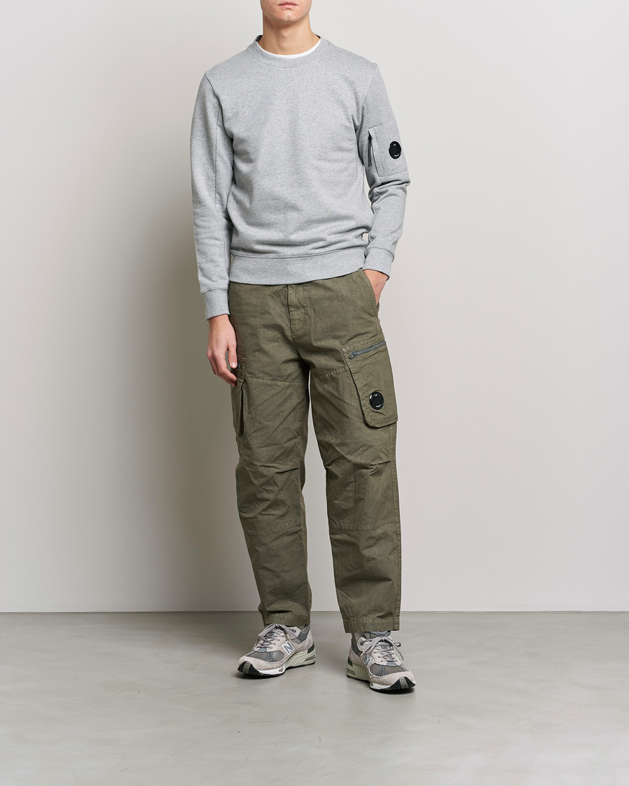 Herren | Pullover | C.P. Company | Diagonal Raised Fleece Lens Sweatshirt Grey