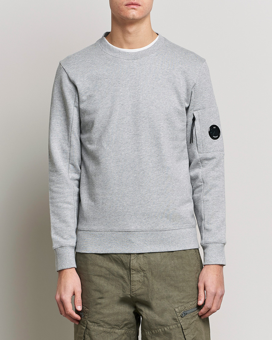 Herren | Pullover | C.P. Company | Diagonal Raised Fleece Lens Sweatshirt Grey