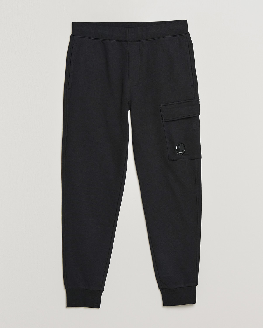 Herren | Hosen | C.P. Company | Diagonal Raised Fleece Lens Sweatpants Black