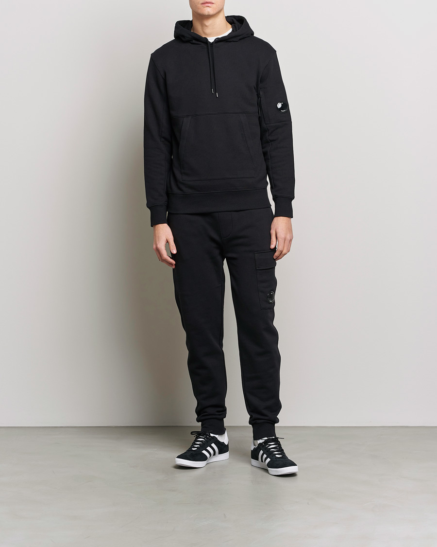 Herren | Hosen | C.P. Company | Diagonal Raised Fleece Lens Sweatpants Black