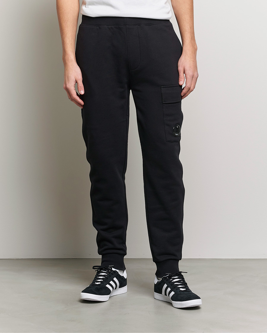Herren | Hosen | C.P. Company | Diagonal Raised Fleece Lens Sweatpants Black