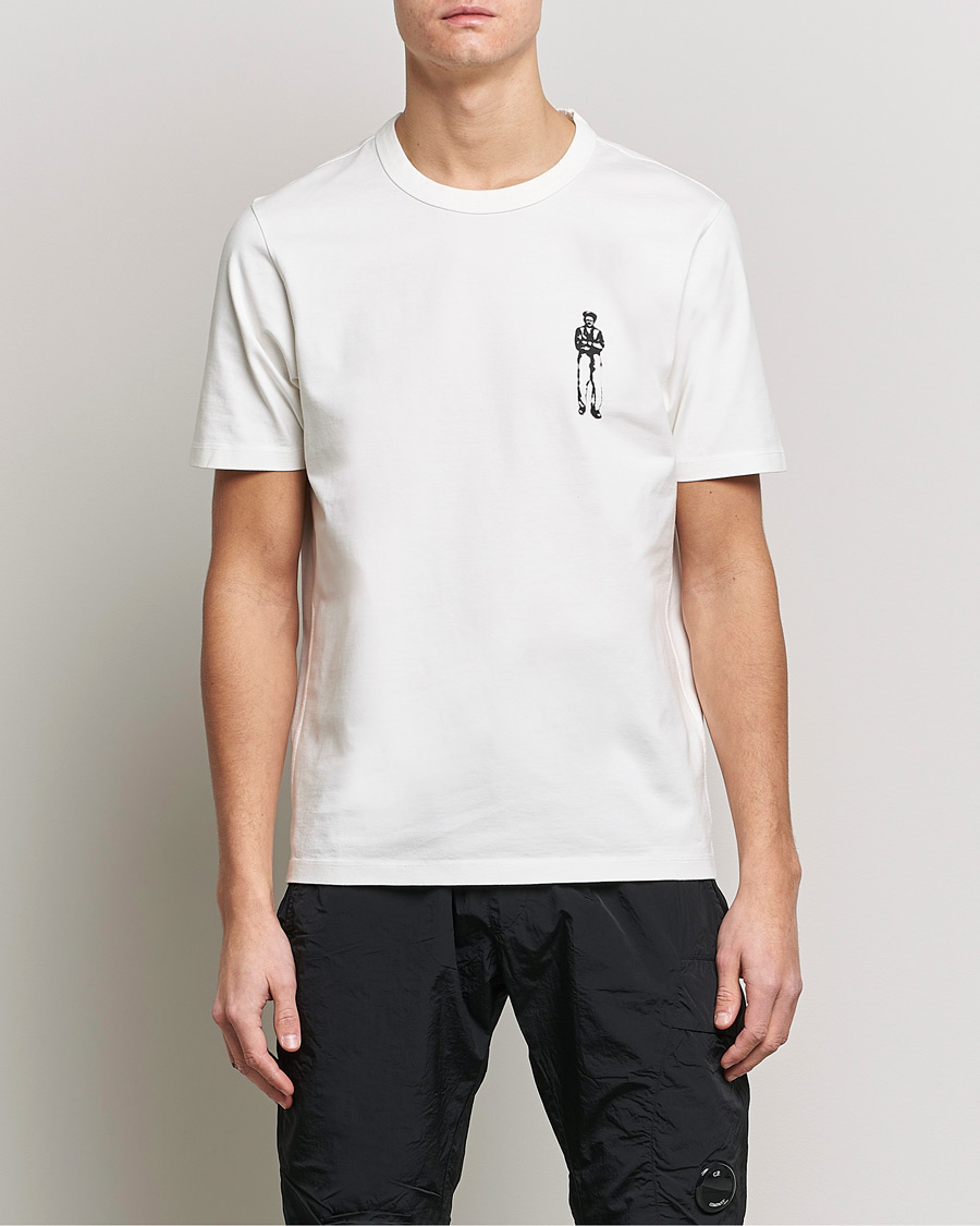 Herren | T-Shirts | C.P. Company | Heavy Mercerized Cotton Printed Logo T-Shirt White